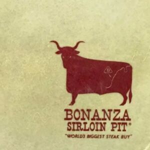 🫎 Vintage BONANZA SIRLOIN PIT Restaurant Ware TRAY  18" X 14" NVC'